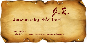 Jeszenszky Róbert névjegykártya