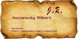 Jeszenszky Róbert névjegykártya