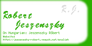 robert jeszenszky business card