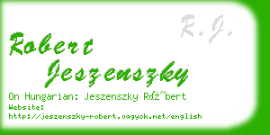 robert jeszenszky business card